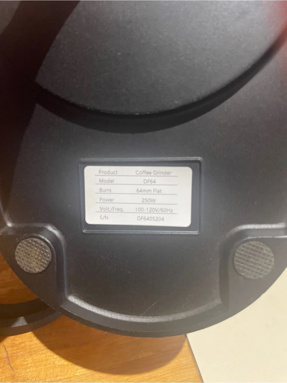 Miicoffee DF64 Black Electric Home coffee grinder single dose